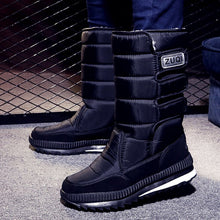 Load image into Gallery viewer, 2019 Men Boots platform snow boots for men thick plush waterproof slip-resistant winter shoes Plus size 34 - 47