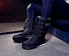 Load image into Gallery viewer, 2019 Men Boots platform snow boots for men thick plush waterproof slip-resistant winter shoes Plus size 34 - 47