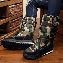 Load image into Gallery viewer, 2019 Men Boots platform snow boots for men thick plush waterproof slip-resistant winter shoes Plus size 34 - 47