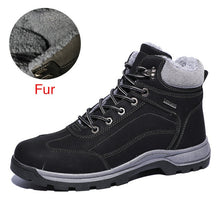 Load image into Gallery viewer, DEKABR Winter Warm Men Boots Genuine Leather Fur Plus Men Snow Boots Handmade Waterproof Working Ankle Boots High Top Men Shoes