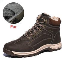 Load image into Gallery viewer, DEKABR Winter Warm Men Boots Genuine Leather Fur Plus Men Snow Boots Handmade Waterproof Working Ankle Boots High Top Men Shoes