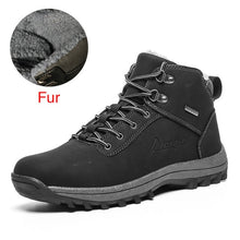 Load image into Gallery viewer, DEKABR Winter Warm Men Boots Genuine Leather Fur Plus Men Snow Boots Handmade Waterproof Working Ankle Boots High Top Men Shoes