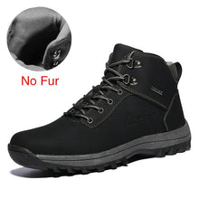 Load image into Gallery viewer, DEKABR Winter Warm Men Boots Genuine Leather Fur Plus Men Snow Boots Handmade Waterproof Working Ankle Boots High Top Men Shoes