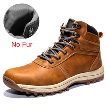 Load image into Gallery viewer, DEKABR Winter Warm Men Boots Genuine Leather Fur Plus Men Snow Boots Handmade Waterproof Working Ankle Boots High Top Men Shoes