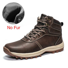 Load image into Gallery viewer, DEKABR Winter Warm Men Boots Genuine Leather Fur Plus Men Snow Boots Handmade Waterproof Working Ankle Boots High Top Men Shoes