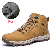 Load image into Gallery viewer, DEKABR Winter Warm Men Boots Genuine Leather Fur Plus Men Snow Boots Handmade Waterproof Working Ankle Boots High Top Men Shoes