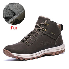 Load image into Gallery viewer, DEKABR Winter Warm Men Boots Genuine Leather Fur Plus Men Snow Boots Handmade Waterproof Working Ankle Boots High Top Men Shoes