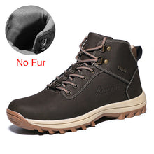 Load image into Gallery viewer, DEKABR Winter Warm Men Boots Genuine Leather Fur Plus Men Snow Boots Handmade Waterproof Working Ankle Boots High Top Men Shoes