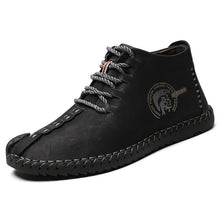Load image into Gallery viewer, 2019 Winter Men Boots Leather High Top Lace-Up Snow Boots Warm With Fur Lightweight  Waterproof Ankle Shoes 2019 New Large Size